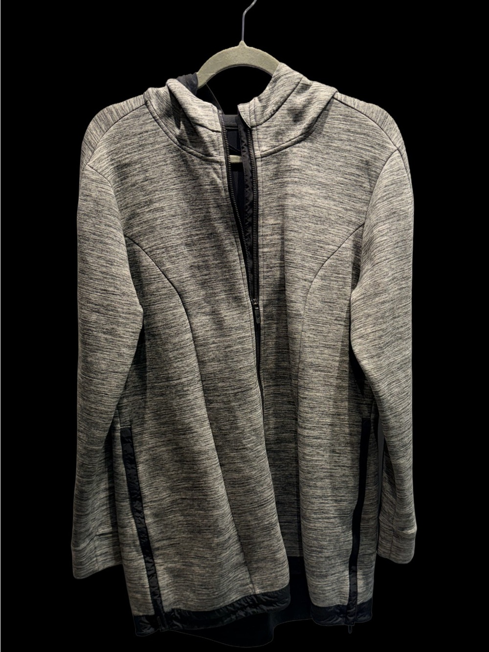 Lululemon Going Places Hooded Jacket Heathered Gray Black Size 10